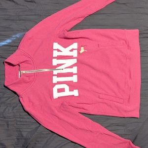 Qtr Zip Sweatshirt Pink